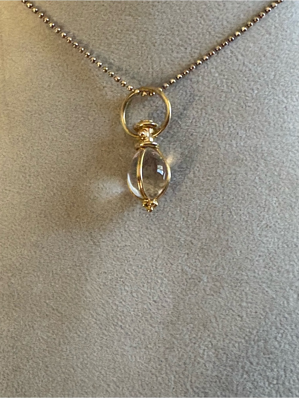 Temple St Clair X Small 18k Gold Crystal Amulet Pendant Necklace